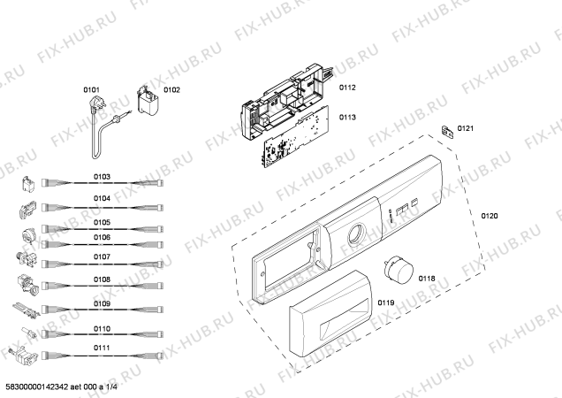 Схема №3 WFP1000B7 с изображением Силовой модуль для стиралки Bosch 00669894