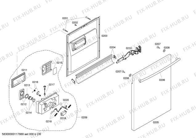 Схема №5 SHX36L05UC Bosch с изображением Корзина для посуды для электропосудомоечной машины Bosch 00660294