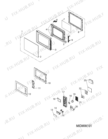 Схема №2 MWX2221X (F087572) с изображением Затычка для духового шкафа Indesit C00310487