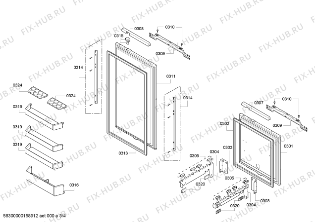 Схема №3 RT287202 с изображением Инструкция по эксплуатации Gaggenau для холодильника Bosch 00763749