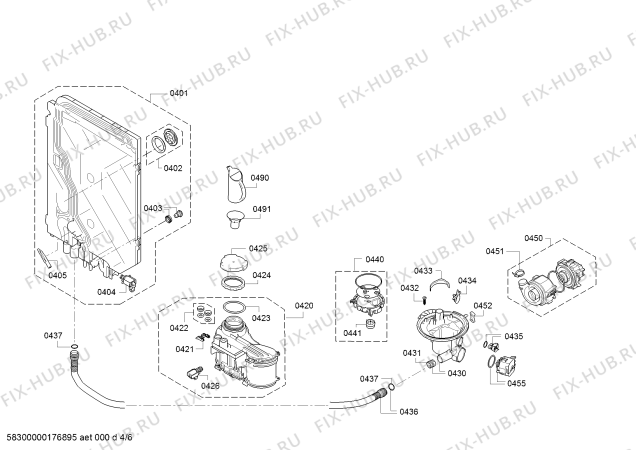 Схема №6 SPI86M05DE, Exclusiv, Made in Germany с изображением Силовой модуль запрограммированный для посудомойки Bosch 00757697