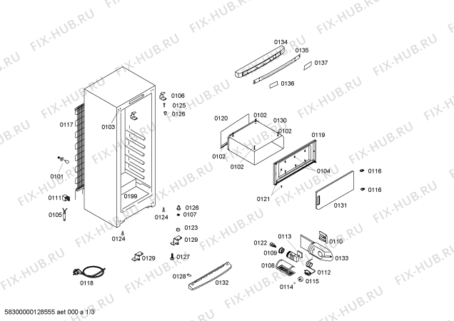 Схема №2 X5KCGCO320 с изображением Контейнер для холодильника Bosch 00661306