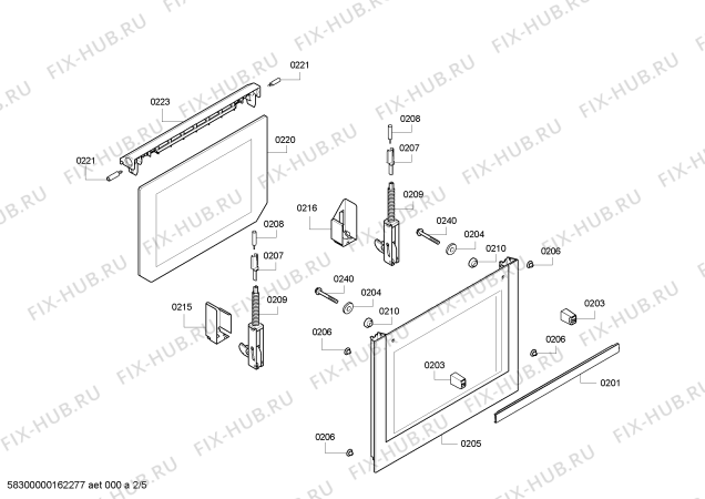 Схема плиты (духовки) Bosch HBG42R450E H.BO.NP.L2D.IN.GLASS.B4/.X.E0_TIF/ - Схема узла 02 Взрыв-схема плиты (духовки) Bosch HBG42R450E H.BO.NP.L2D.IN.GLASS.B4/.X.E0_TIF/ - Схема узла 02
