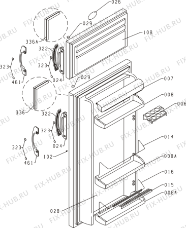 Взрыв-схема холодильника Gorenje RF3183W (167014, HZS1856) - Схема узла 02