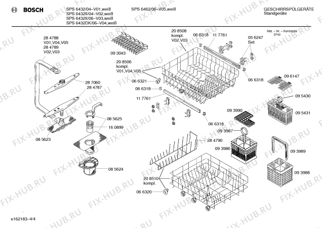 Схема №3 SPS6432II с изображением Панель для посудомоечной машины Bosch 00285485