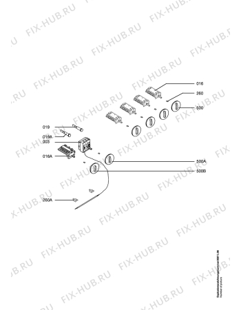 Взрыв-схема плиты (духовки) Aeg 5003F-EW EURO - Схема узла Functional parts