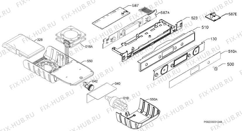 Взрыв-схема холодильника Rex Electrolux WI332XVA - Схема узла Diffusor