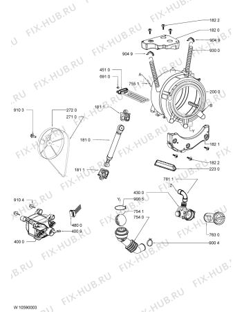 Схема №1 AWOD 8235 с изображением Микромодуль для стиралки Whirlpool 481010569461