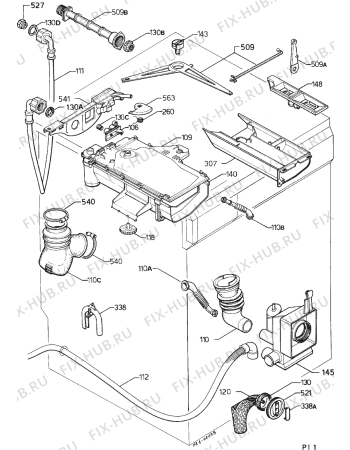 Взрыв-схема стиральной машины Zanussi ZF840 - Схема узла Hydraulic System 272