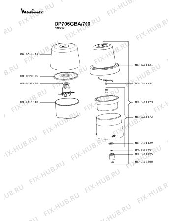 Схема №4 DP805GAR/700 с изображением Пружинка для электромиксера Moulinex MS-0A11031