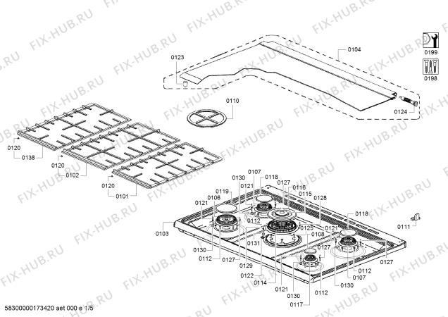 Схема №4 HSB738356M с изображением Ручка двери для электропечи Bosch 00747348