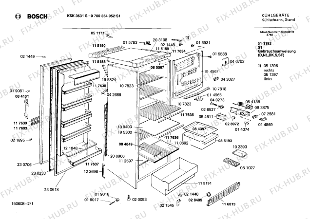 Схема №2 KS26R00 с изображением Декоративная планка для холодильника Siemens 00117635