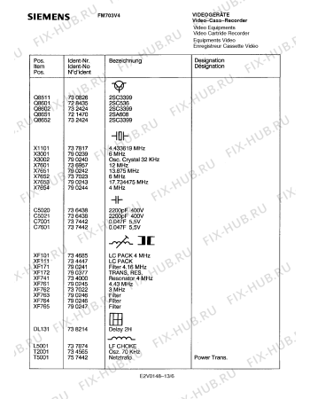 Взрыв-схема телевизора Siemens FM703V4 - Схема узла 07