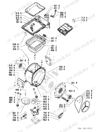 Схема №2 AWA 5067 с изображением Обшивка для стиралки Whirlpool 481245213528