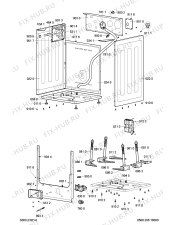 Схема №2 WA 5065 с изображением Резервуар для стиралки Whirlpool 481241818364