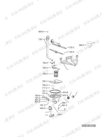 Схема №4 502.627.92 с изображением Микромодуль для посудомойки Whirlpool 481010695282