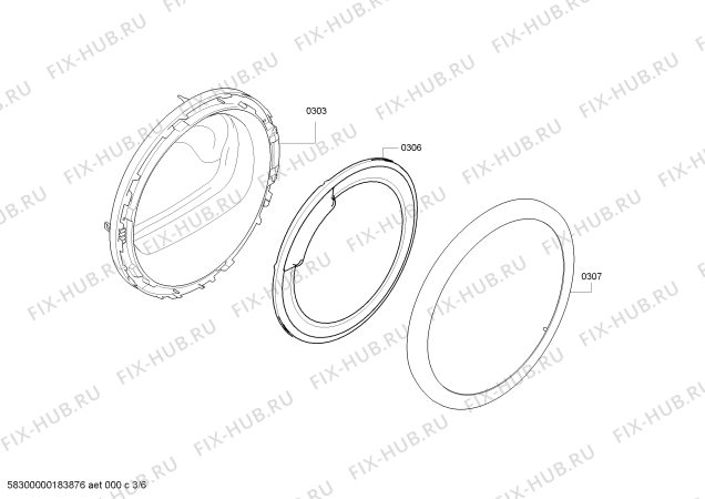 Взрыв-схема сушильной машины Bosch WTW87590FG - Схема узла 03