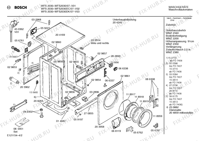 Схема №3 WFS4030DK WFS4030 с изображением Панель для стиралки Bosch 00285717
