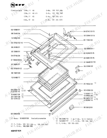 Схема №5 195304423 1394.11HS с изображением Крышка для электропечи Bosch 00201236