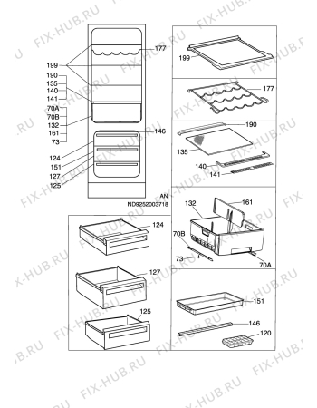 Взрыв-схема холодильника Electrolux ERB34300X8 - Схема узла C10 Interior