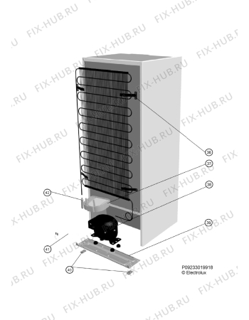 Взрыв-схема холодильника Zanussi ZRC325WO - Схема узла Cooling system 017