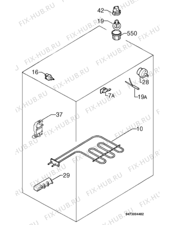 Взрыв-схема плиты (духовки) Zanussi CSIG503W - Схема узла Electrical equipment 268