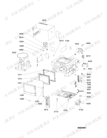 Схема №1 MWD 207/ SL с изображением Запчасть для микроволновой печи Whirlpool 480120101446