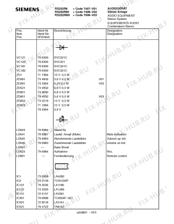 Схема №15 RS252R6 с изображением Транзистор для телевизора Siemens 00725656