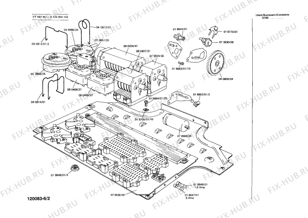 Схема №4 0722054126 VT596 с изображением Пленочная индикация для стиралки Bosch 00050610