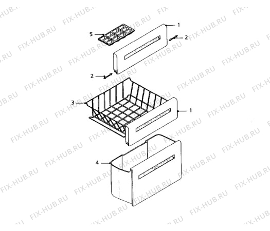 Взрыв-схема холодильника Electrolux EU0942T - Схема узла Furniture