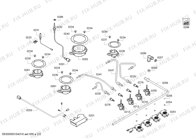 Взрыв-схема плиты (духовки) Siemens EC675PB21E 4G  SIEMENS PAF1.1 - Схема узла 02