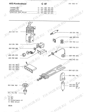 Взрыв-схема посудомоечной машины Aeg LAV604 - Схема узла Section6