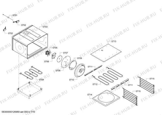 Схема №10 PC484GGEBS с изображением Поднос для плиты (духовки) Bosch 00641149