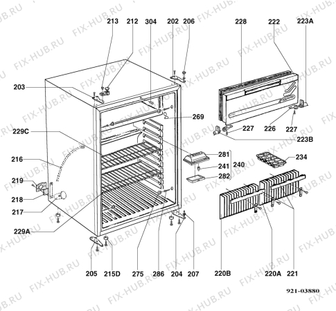 Взрыв-схема холодильника Electrolux RM4400L - Схема узла Housing 001