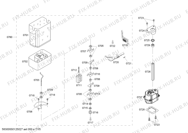 Схема №13 KBUDT4250A 42" SXS REFRIG (SS) DESIGNER HDL с изображением Шайба для электропосудомоечной машины Bosch 00422355