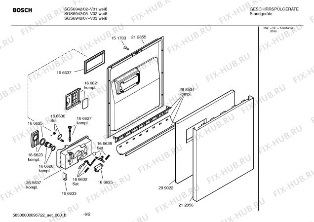 Схема №4 SGS6942 с изображением Инструкция по эксплуатации для посудомойки Bosch 00527899