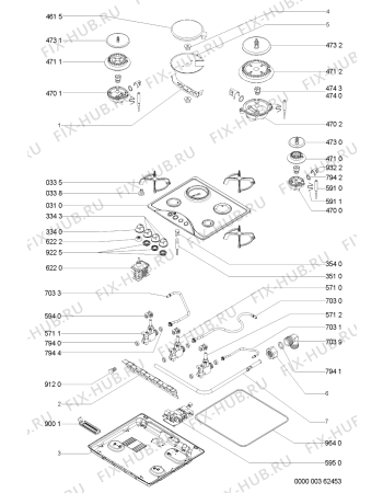 Схема №1 AKM 535/WH/01 с изображением Затычка для электропечи Whirlpool 481244039346