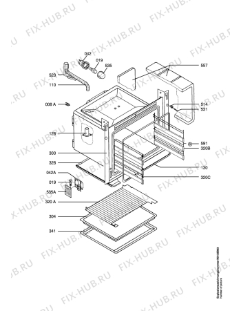 Взрыв-схема плиты (духовки) Aeg CE4200-1-M2 - Схема узла Oven