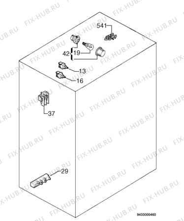 Взрыв-схема плиты (духовки) Zanussi ZCG6600W - Схема узла Electrical equipment 268