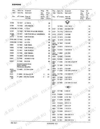 Схема №6 RW7257 с изображением Сервисная инструкция для телевизора Siemens 00535070