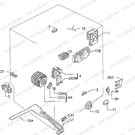 Взрыв-схема посудомоечной машины Zanussi Z916B - Схема узла Electrical equipment 268