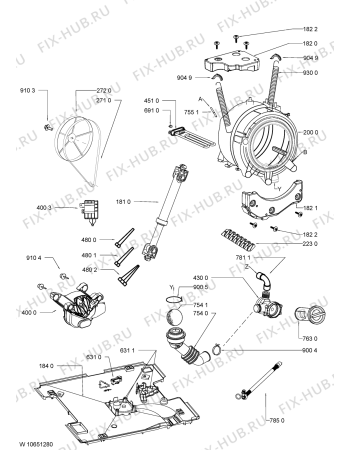 Схема №2 SPA 9020 с изображением Обшивка для стиралки Whirlpool 481010611774