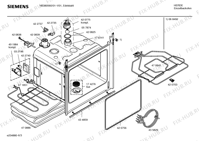 Схема №5 HB380460 с изображением Инструкция по эксплуатации для плиты (духовки) Siemens 00596993