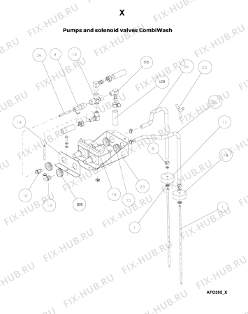 Схема №28 AFO 385 с изображением Запчасть для составляющей Whirlpool 483286011576