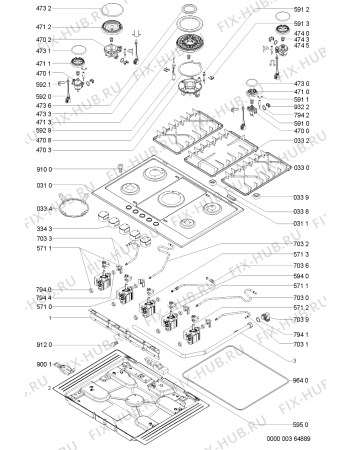 Схема №2 AKT717IX (F091959) с изображением Руководство для плиты (духовки) Indesit C00368760