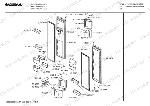 Схема №12 SK525264 с изображением Контейнер для овощей для холодильника Bosch 00433940