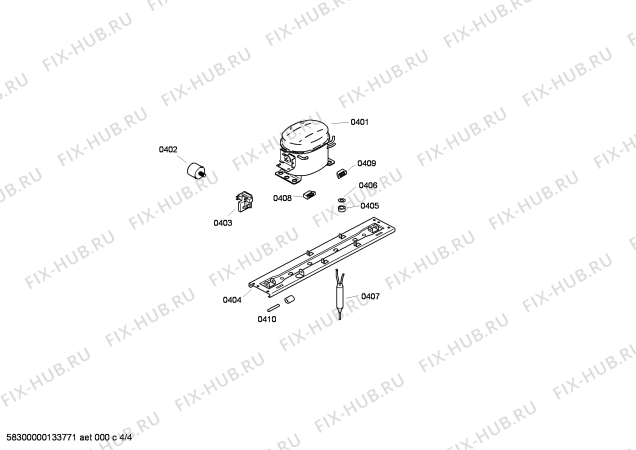 Взрыв-схема холодильника Siemens KK28F89TI - Схема узла 04