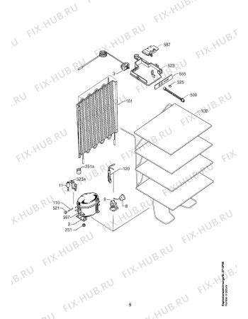 Взрыв-схема холодильника Aeg ARCTIS 111-4GS - Схема узла Refrigerator electrical equipment