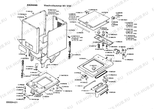Схема №2 WV370053 SIWAMAT 370 с изображением Шланг для стиралки Siemens 00105384
