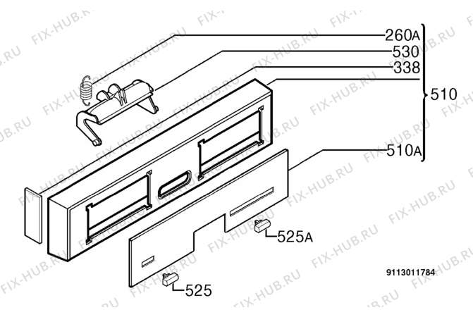 Схема №3 F44070ILM с изображением Панель для электропосудомоечной машины Aeg 1527673113